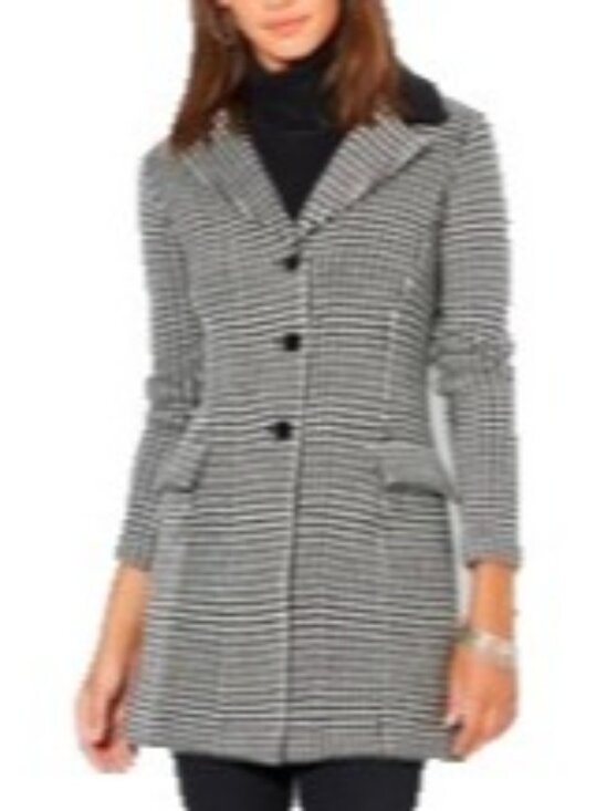 Ralph Lauren Women's Size 2X Merino & Lambswool Blend Coat Houndstooth - Picture 1 of 13